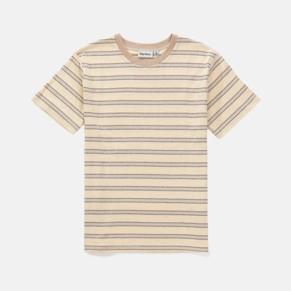 Rhythm. T-shirt Everyday Stripe Ss T-shirt Ecru