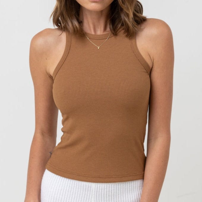 Rhythm. Top Classic Tank Top Caramel