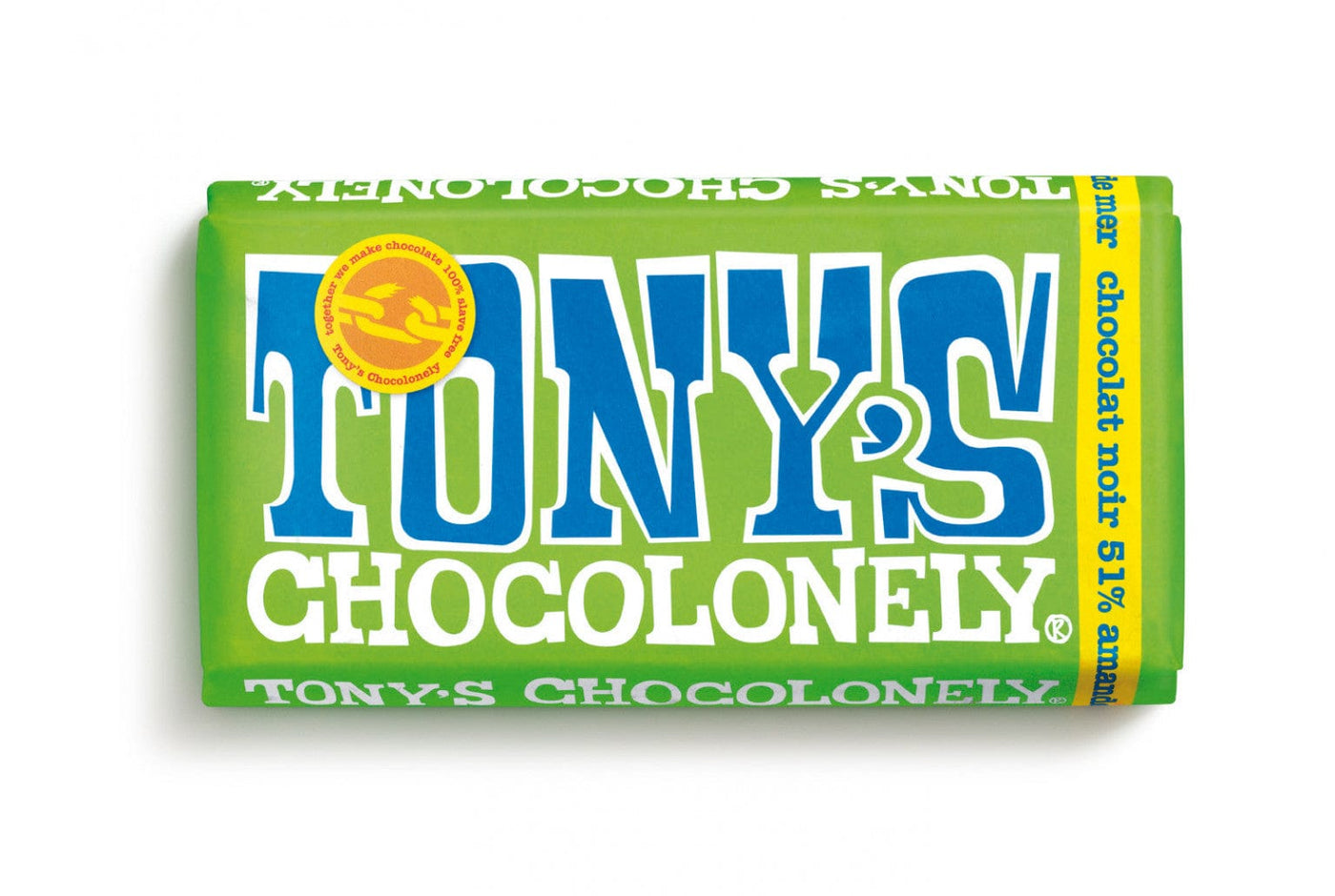 Tony’s Chocolonely Tony’s Chocolonely Chocolat Noir 51% Amandes Sel de Mer